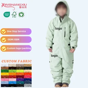 Kids Snow Suit Winter Girls Boys One Piece Ski Suits Waterproof Windproof Warm Jumpsuits Snowboard Suit Polyester/Cotton Long