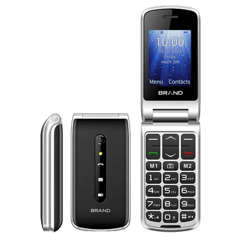 F247L Seniors Flip CellPhone 2.4 Inch 4G Foldable Cell Phone Keypad Folding Feature Mobile Phone With SOS Big Button For Elderly