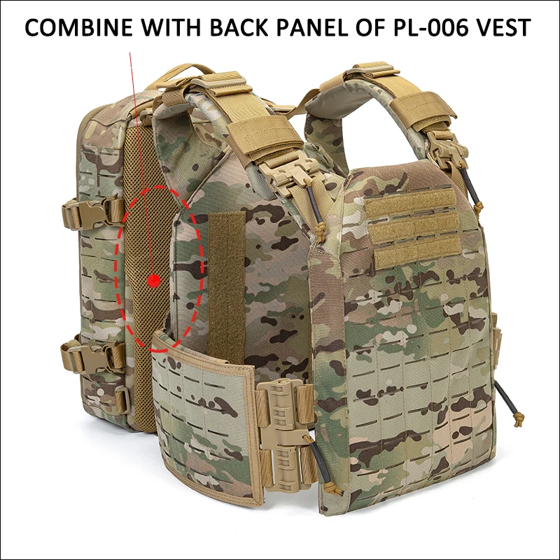 Gag 1000d Nylon Black Tactical Backpack Laser Cut Molle Outdoor