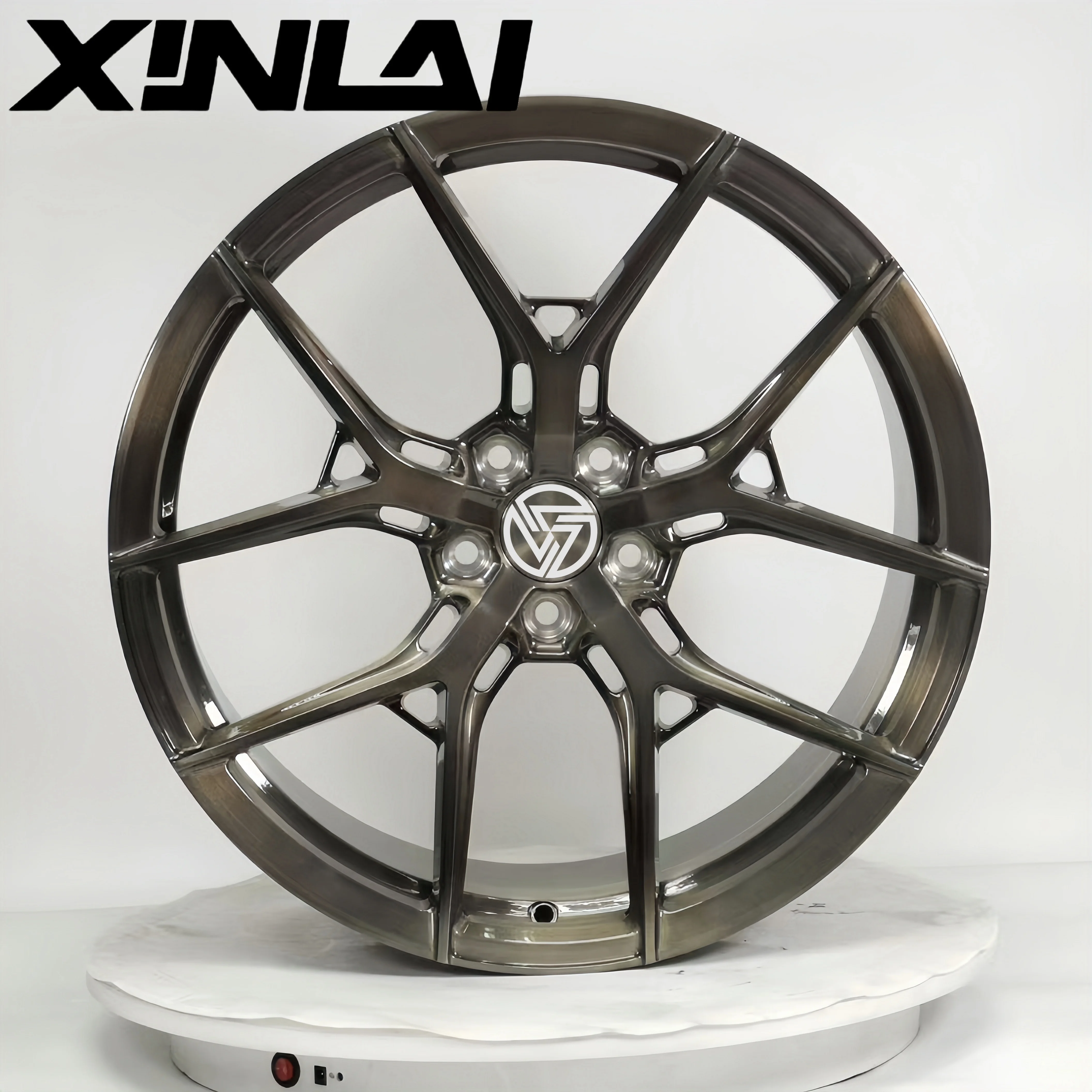 XINL Custom Foeged Deep Concave Brushed Bronze Wheel 5x120 5x112 5x114.3 1-piece Forged Wheels 17 18 19 20 21 22 23 Inch Rims - Image 2