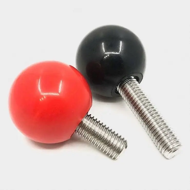 OEM ODM Galvanized Screw Ball Type Thread Revolving Grip Bakelite Handle With M6 M8 M10 Stud Screw