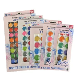 Factory Direct Sale Watercolor Set 12/16/24/36/48 Colors to Art Students Artists Wholesale