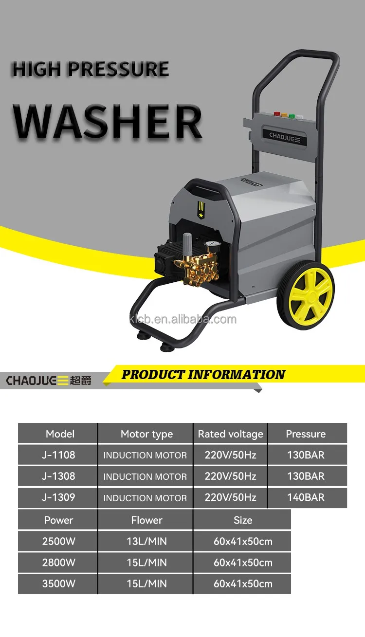 2200w Copper Motor 200bar Electric Pressure Washer High Pressure Car Washer Jet Water Pump Self 1610