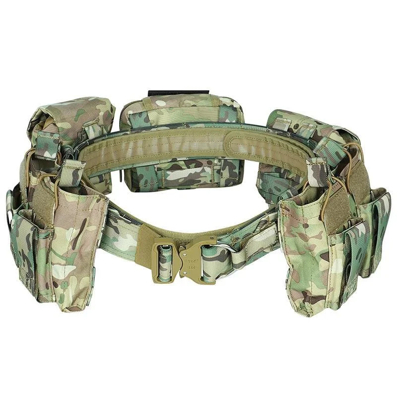 Wholesale Adjustable Outdoor Modular Tactical Belt Sets Duty Belts Utility Belt with Accessories Pouches Security Equipment
