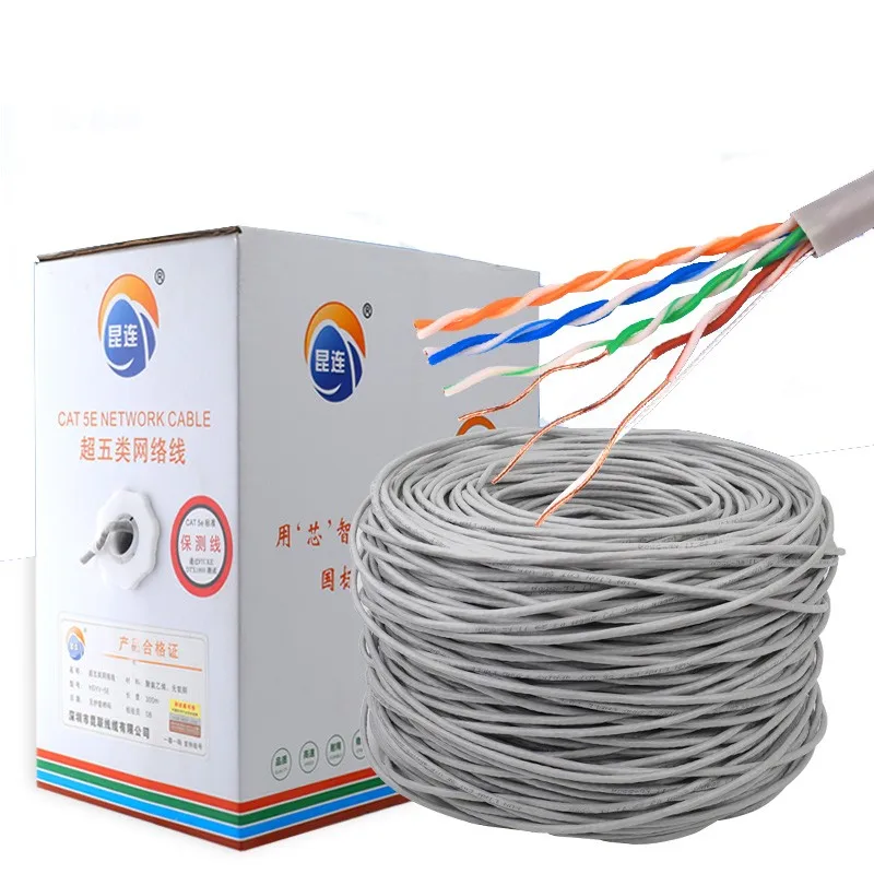 UTP/FTP/STP/SFTP Cat5 Cat5e для дома и улицы Lan кабель Cat5E Utp медный кабель цена и Cca 1000Ft 0,5 мм Диаметр