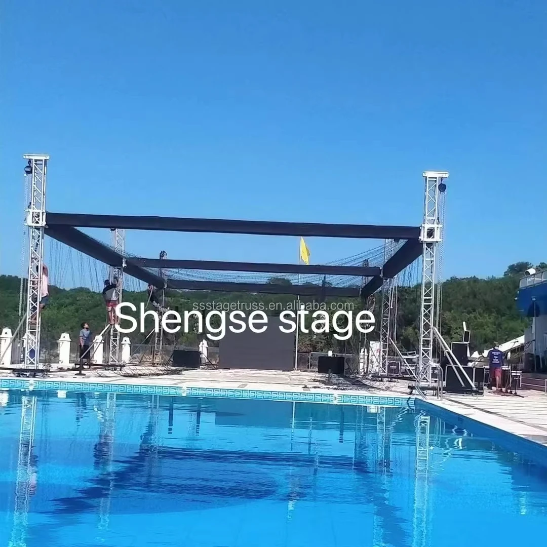 400*400MM Aluminum Truss Lifting System High Load-bearing for Performance Outdoor Wedding Decor Display Dinner Party Banquet