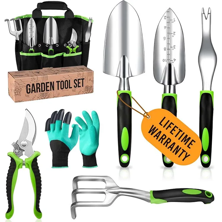 7 Pcs Heavy Duty Aluminum Garden Hand Tool Set Garden Hand Tools