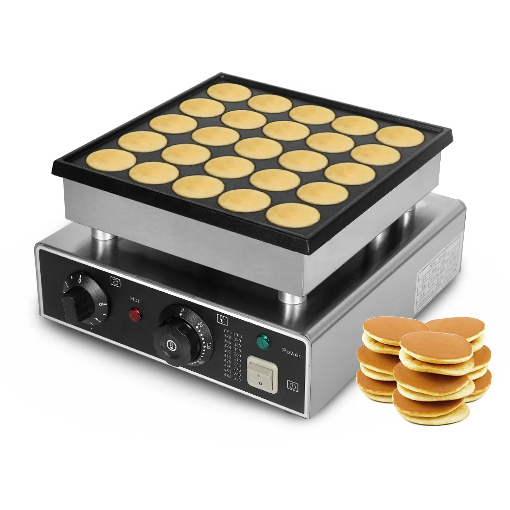 Commercial Pancake Maker 25 Holes Electric Mini Dutch Baker Machine  Nonstick