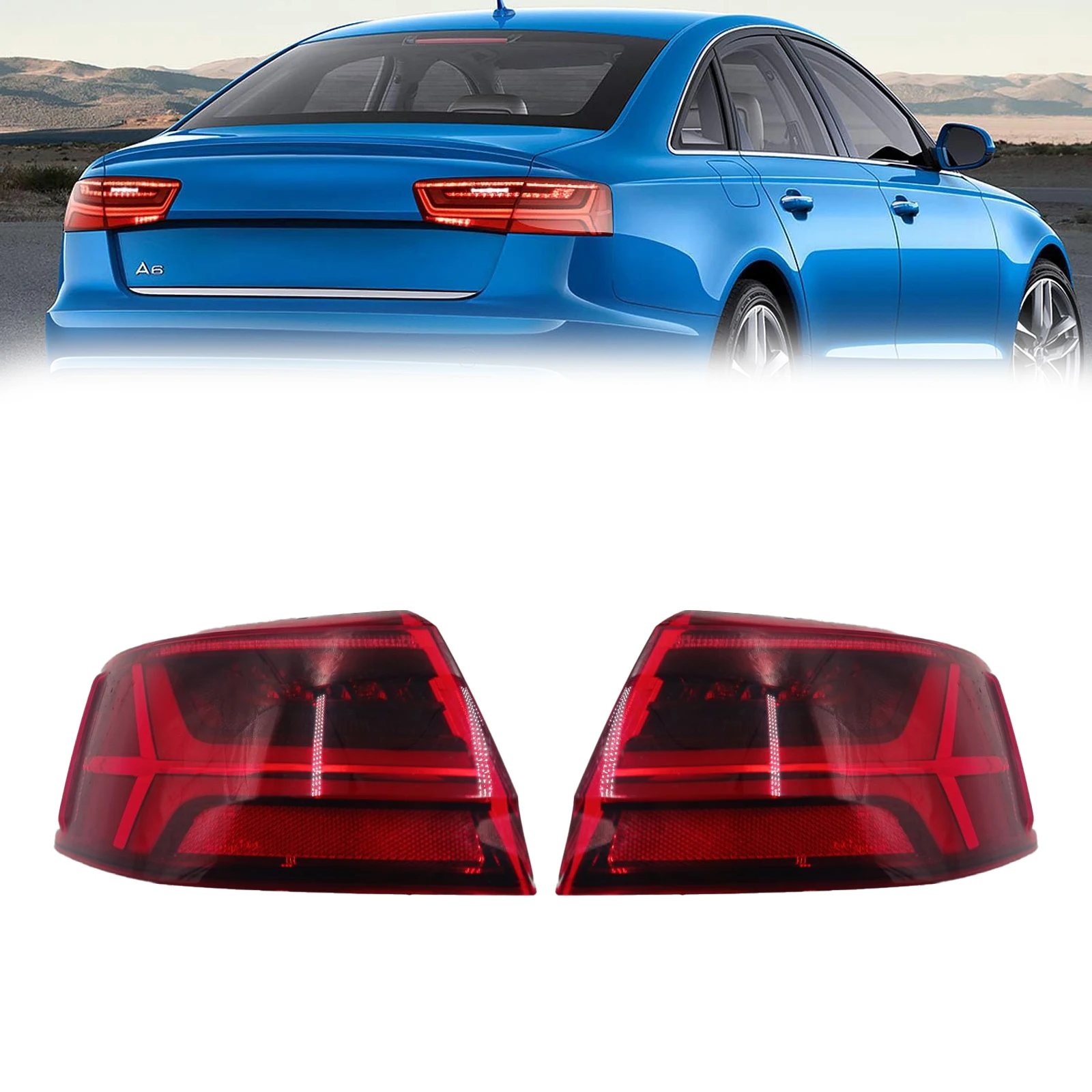 LED Tail Lights for Audi A6 C7PA 2016-2018 - Direct Replace