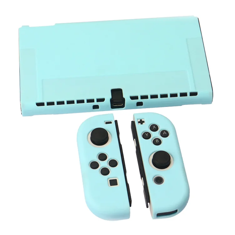TPU Solid Color Protective Case Shell Cover for Nintendo Switch OLED Silicone Soft Protector Cover Case