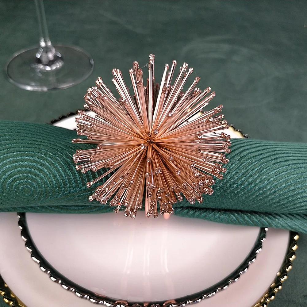 Hot Selling Champagne Gold Napkin Rings Table Decoration & Accessories