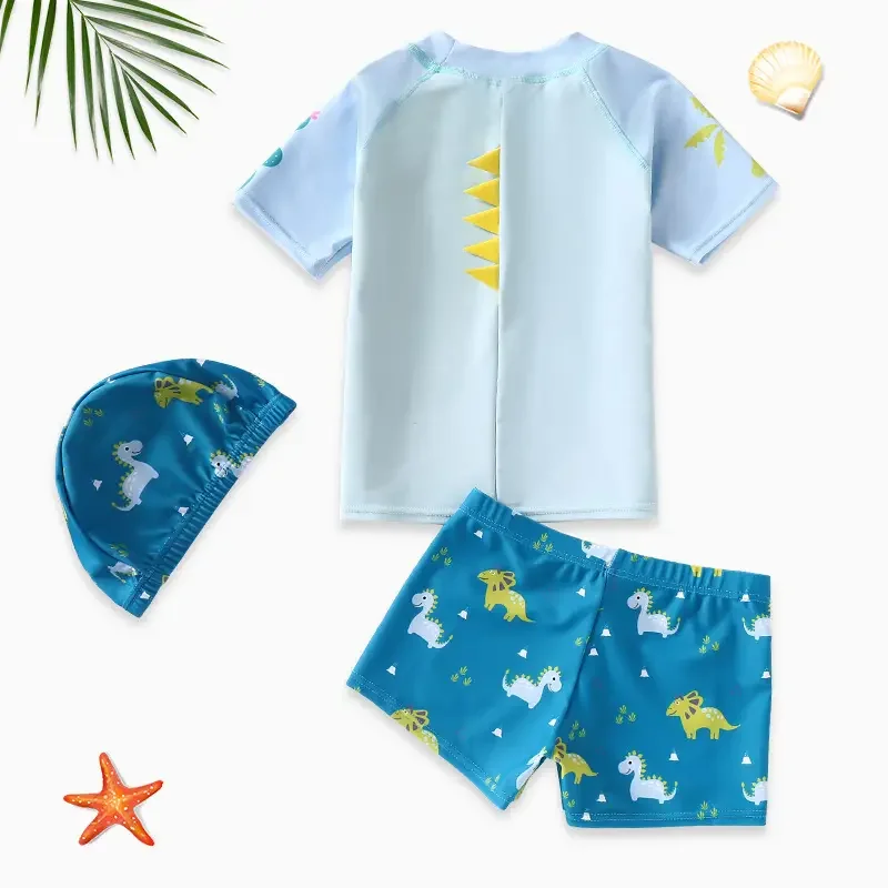 Animal Patterned Costume Thong Trunks Swimsuit for Boys 1-Piece Short Swimwear from China