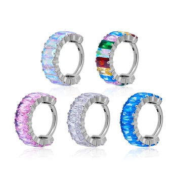 ASTM F136 Titanium 16G Nose Rings Septum Hoop Earrings Huggie Cartilage Helix Daith Conch Upper Lobe Body Piercing Jewelry