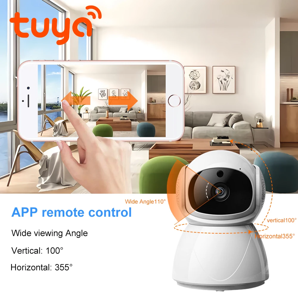 TUYA Smart APP Remote Control HD 1080P Wireless CCTV Pan Tilt IP Cameras Wifi Security PT Camera
