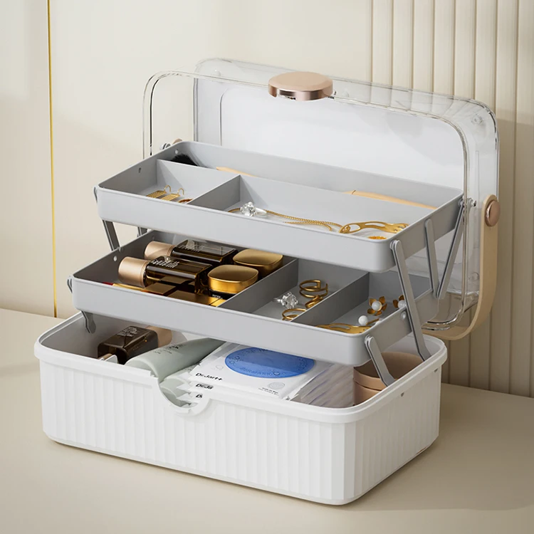 Modern Design Luxurious Desktop Makeup Organizer Storage Box Acrylic Cosmetic Storage Box