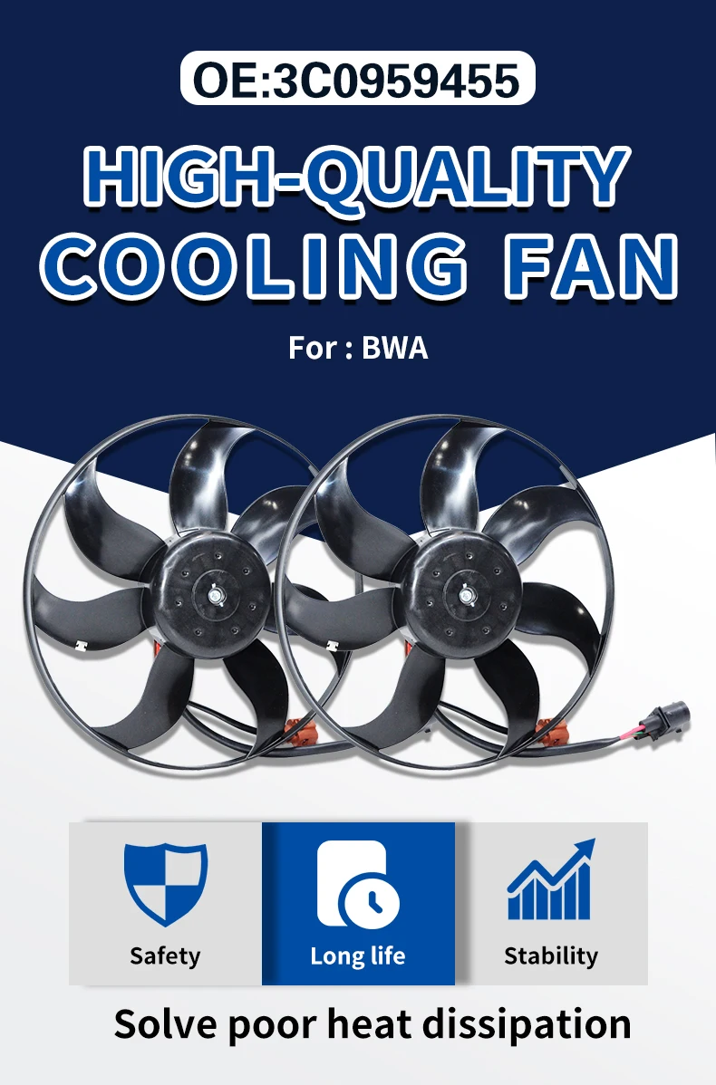 Professional Engine Parts Auto Radiator Fan Cooling Fan For Volkswagen ...