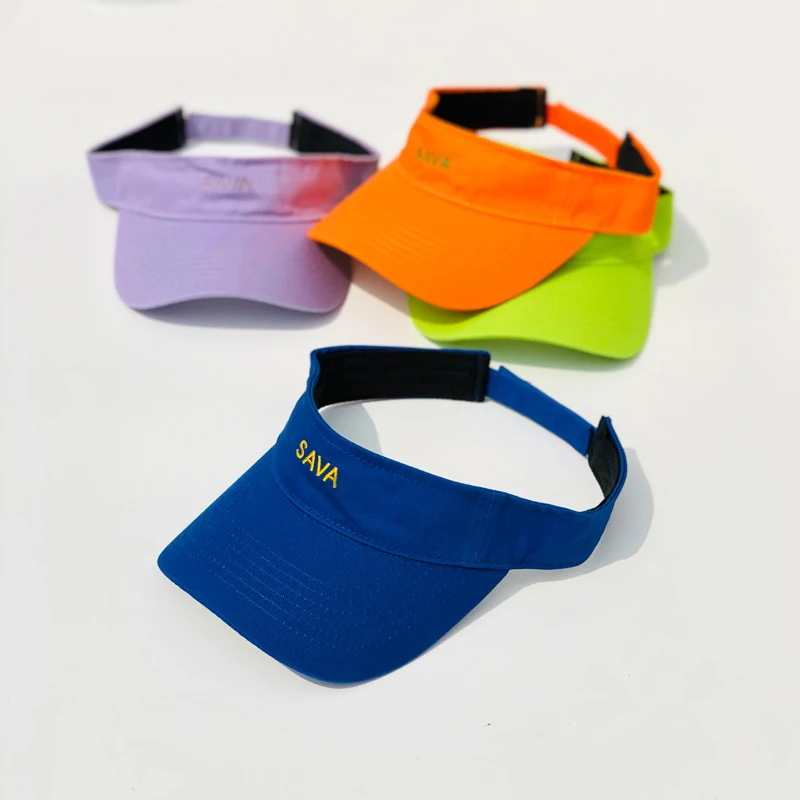 Sport Running Golf Sun Visors Cap Embroidery Elastic Band Visor Cap/hat
