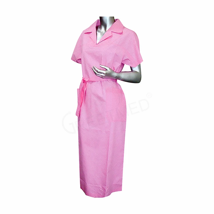 Cotton Hospital Clothing Patient Gown Non Disposable Hospital Gowns