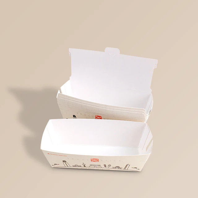 Factory Price Customized Logo Food Grade Hot Dog Food Packaging Art Paper Shipping Box manufacture