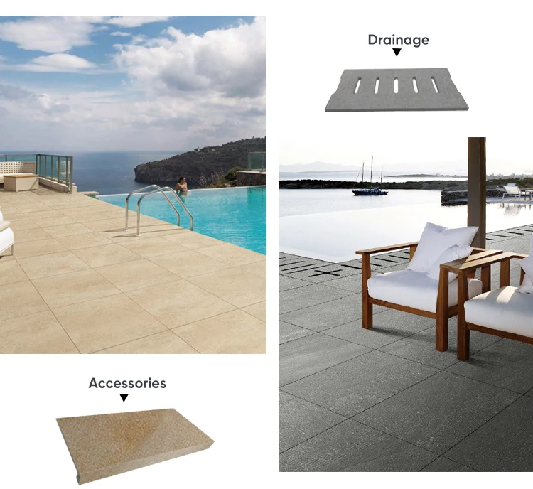 Cheap Matt Finish Heat Resistant Anti Slip Rustic Concrete 20mm