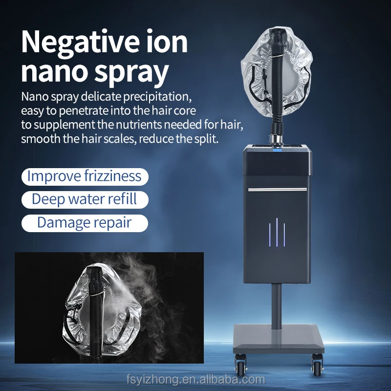 Nano Negative Ion Micro Mist Machine With Micro Fog and Deep Repair and Micromis Hair Steamer Cap for Hair Care SPA Moisturizing