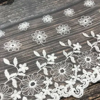 Wholesale High Quality Trimming Handmade French Tulle Flower Embroidery Mesh Lace