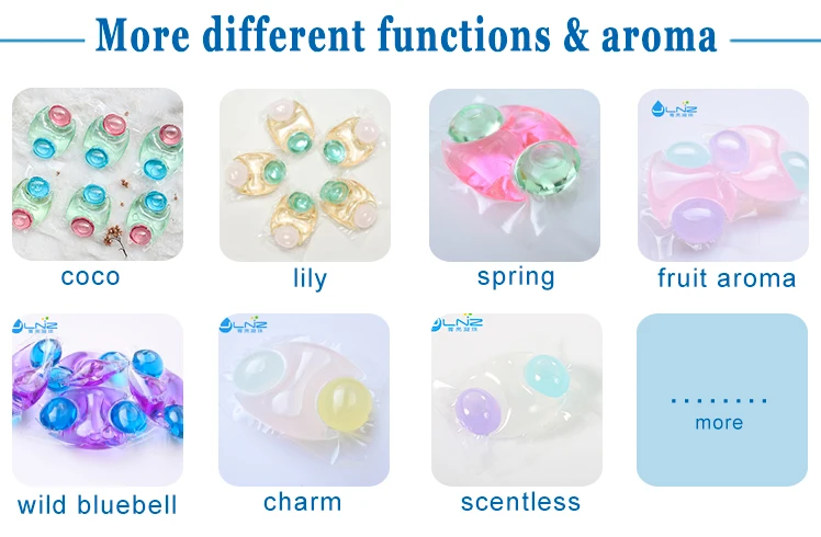 Latest design laundry fragrance beads quickly dissolving laundry wholesale detergent capsules