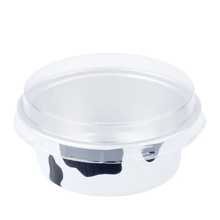 product 25ml 08oz foil cup disposable aluminum foil food tray  foil container smooth surface storage tray freezer safe foil container-5