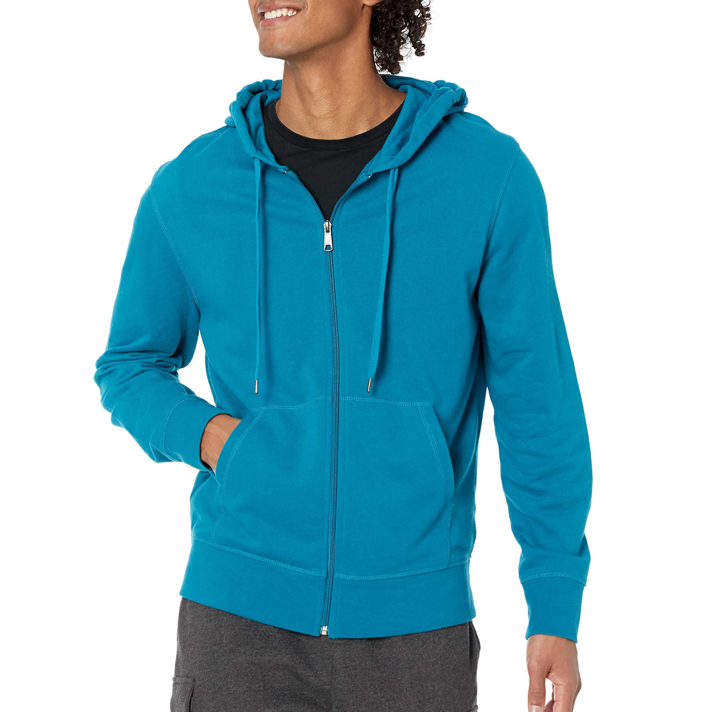 Wholesale Price Breathable Men Hoodies Latest Style Solid Color Customized Logo Printed Men Hoodies for Sale
