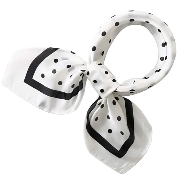 Хит продаж платок из шелкового атласа с принтом логотипа на заказ бандана