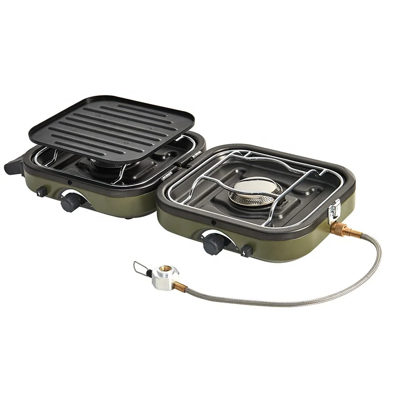 Naturehikeマルチ燃料キャンプストーブポータブル2バーナー調理