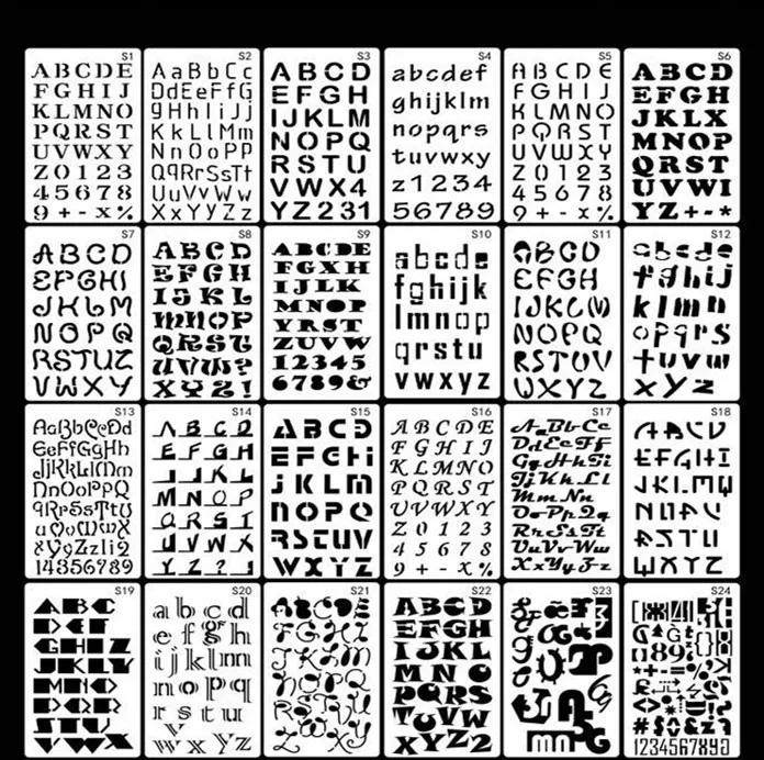 Plastic English Alphabet Stencil at Rs 10/piece, Alphabet Stencil in  Sonipat