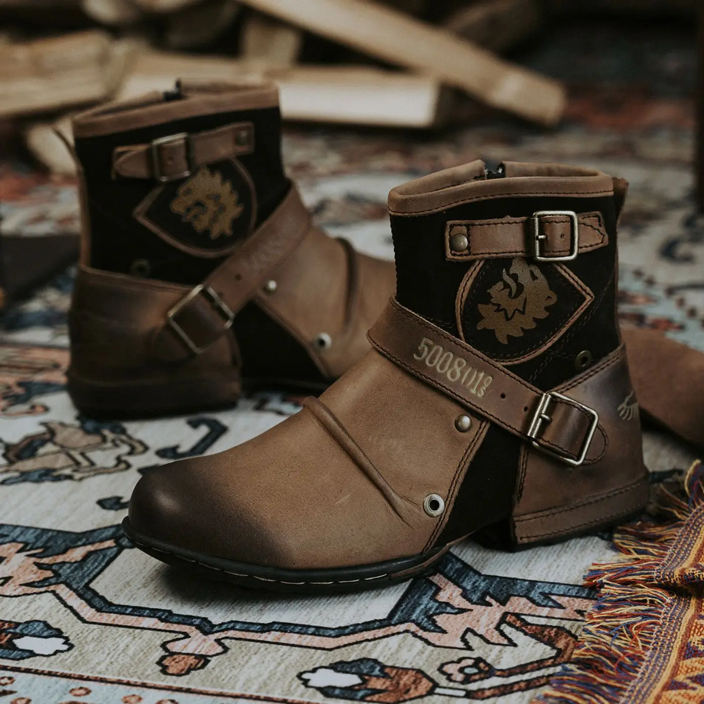 ankle high motorcycle boots