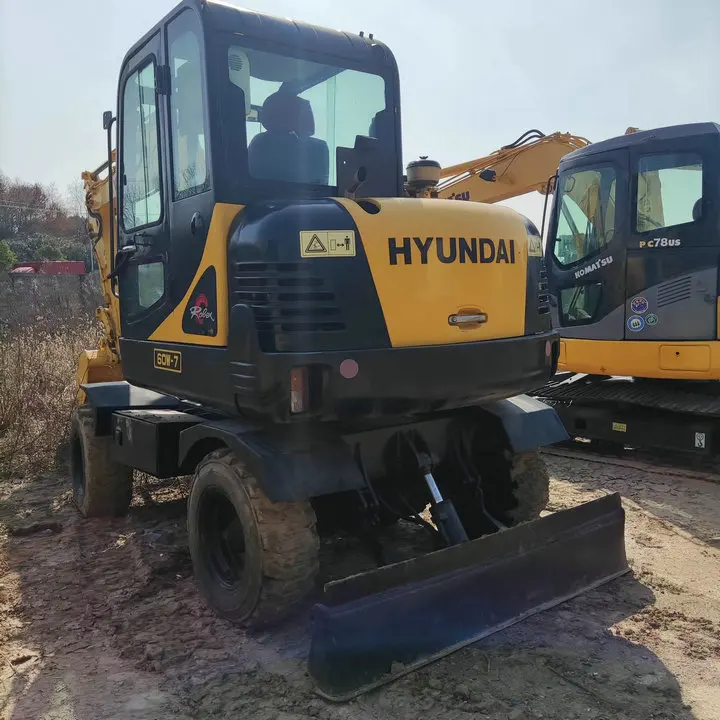 Used Excavator HYUNDAI R60W-7 ROBEX 60W-7 6 Tons Hydraulic Crawler Digger  Original Korea hyundai 210w-7 375lc-7h