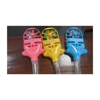 2024 Hot Sale Creative Plastic Candy Toys Double  Windmill Kids Candy Tube Stick Toys