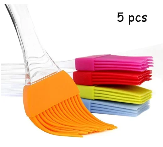 Basting Brush Silicone, Pastry Baking Brush BBQ Sauce Marinade Meat Glazing Oil Brush manufacture