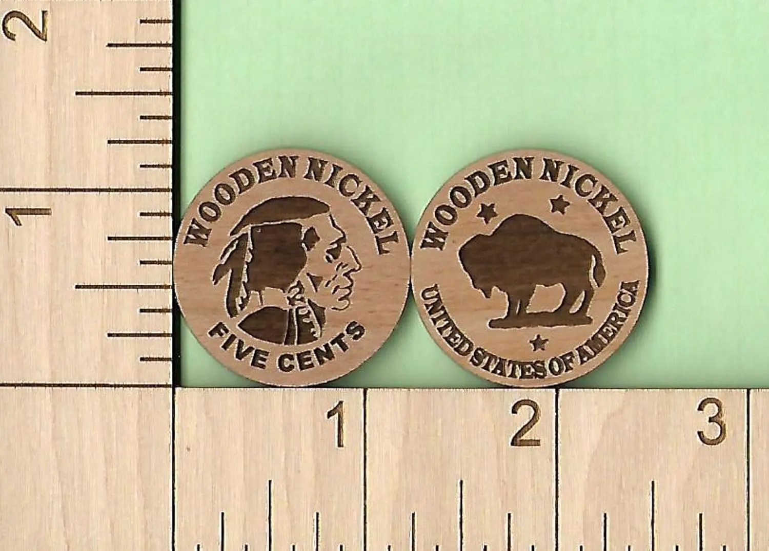 Wholesale Cheap Kids Natural Game Cutout Custom Euro Wooden Nickel Laser Cut Wood Token Coins