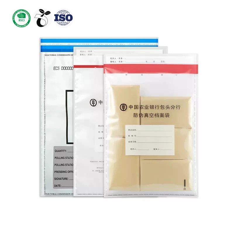 Tengen Custom Printed Bank Money Deposit Plastic Satchel Envelopes Tamper Evident Security Bag
