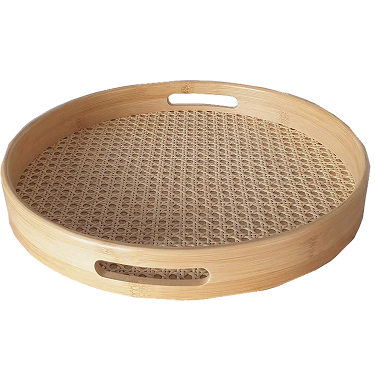 2 Bambus Servierplatten Mit Griffen – 2 Größen, Rechteckig, Für Frühstück, Kaffee & Snacks