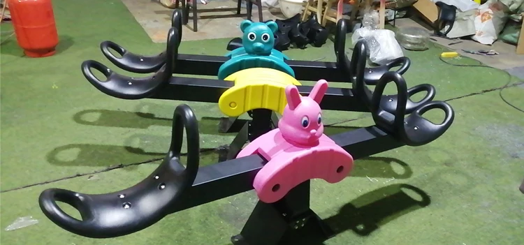 Factory Direct Seesaw for Kids Fashion Design Rabbit Seesaw Plastic Seat Seesaw Outdoor Playground