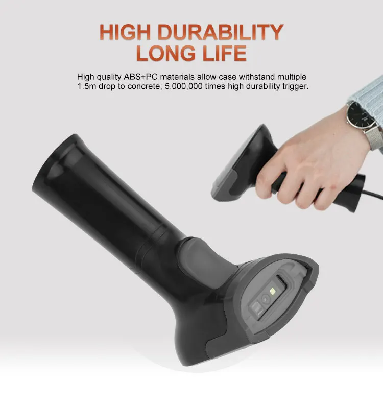 Portable Wired Android Bar Code Reader Handheld Qr Code 1d 2d Barcode ...