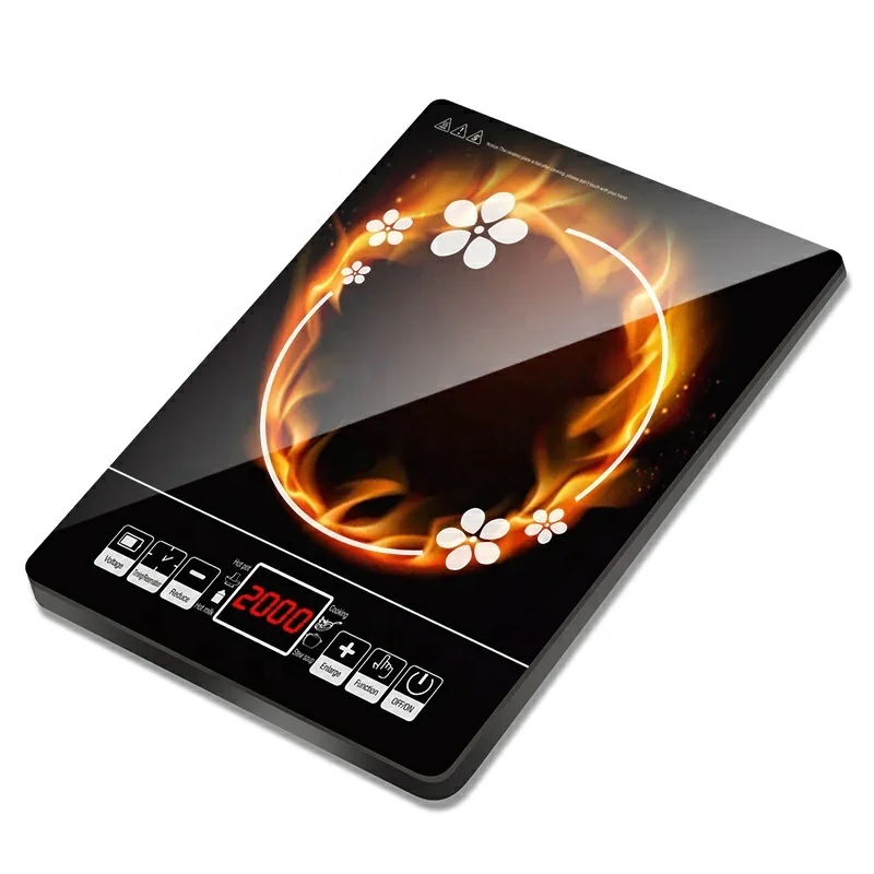 2200W Induction Cooker Plates Induction Hob Commercial Crystal Plates Induction Cooktop Pressure Cooker Electric