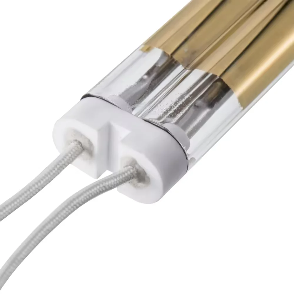 Электрическая камера для сауны золотой отражатель Двухтрубная кварцевая нагревательная лампа галогенные лампы Инфракрасные излучатели отверждение красок на пластике