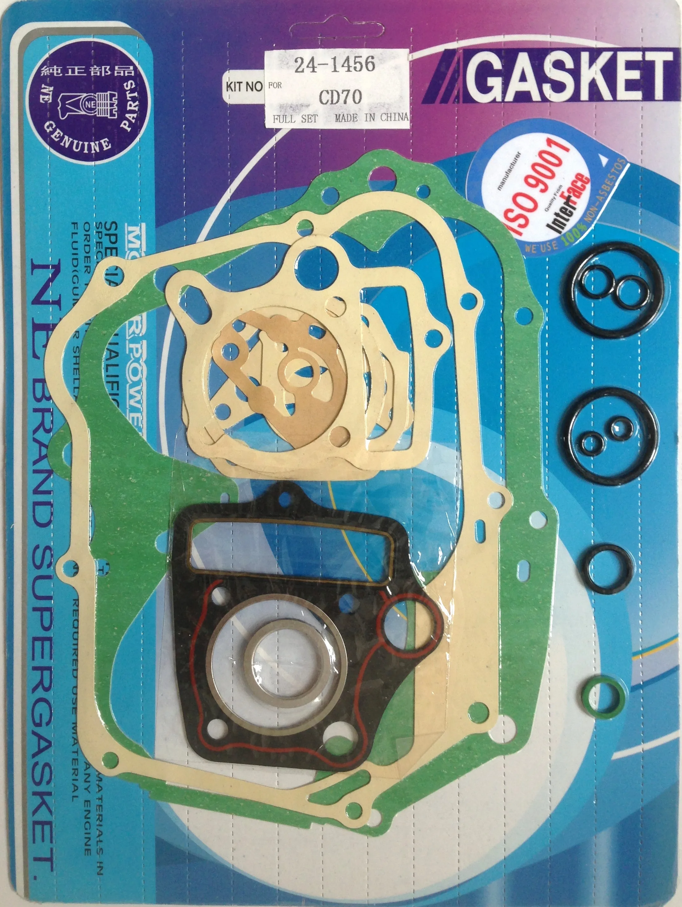 HONDA CD 70 Motorcycle Engine Gasket Round Flat Rubber Gasket with Plastic and Metal Silicone Material Packed in a Bag