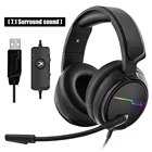 Bodio High End Low Cost Noise Cancelling Gaming Headset High Definition Gaming Headphone With RGB Breathing Lights