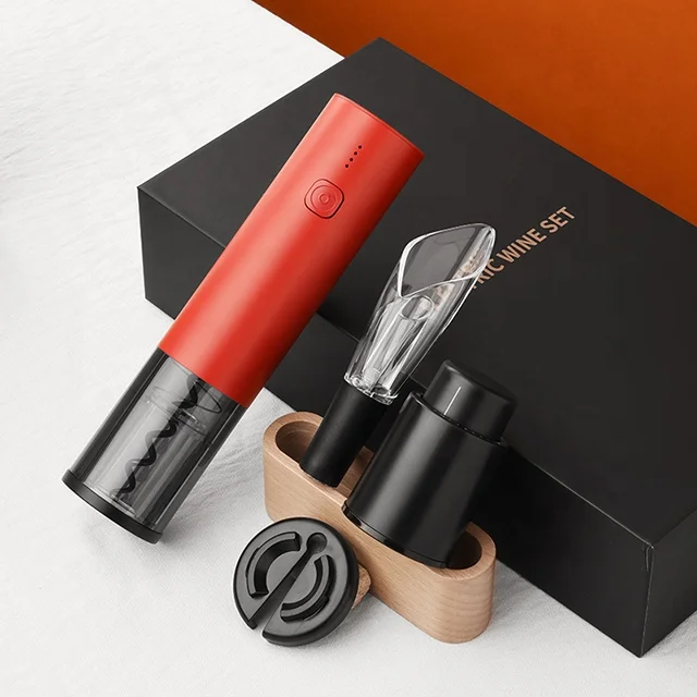 Customizable One-Touch Rechargeable Electric Wine Bottle Opener Gift Set for Mom Dad Friends Men Women