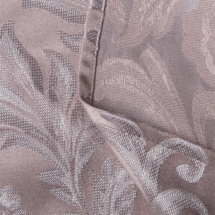 Wholesale living room floral jacquard ring top window curtains