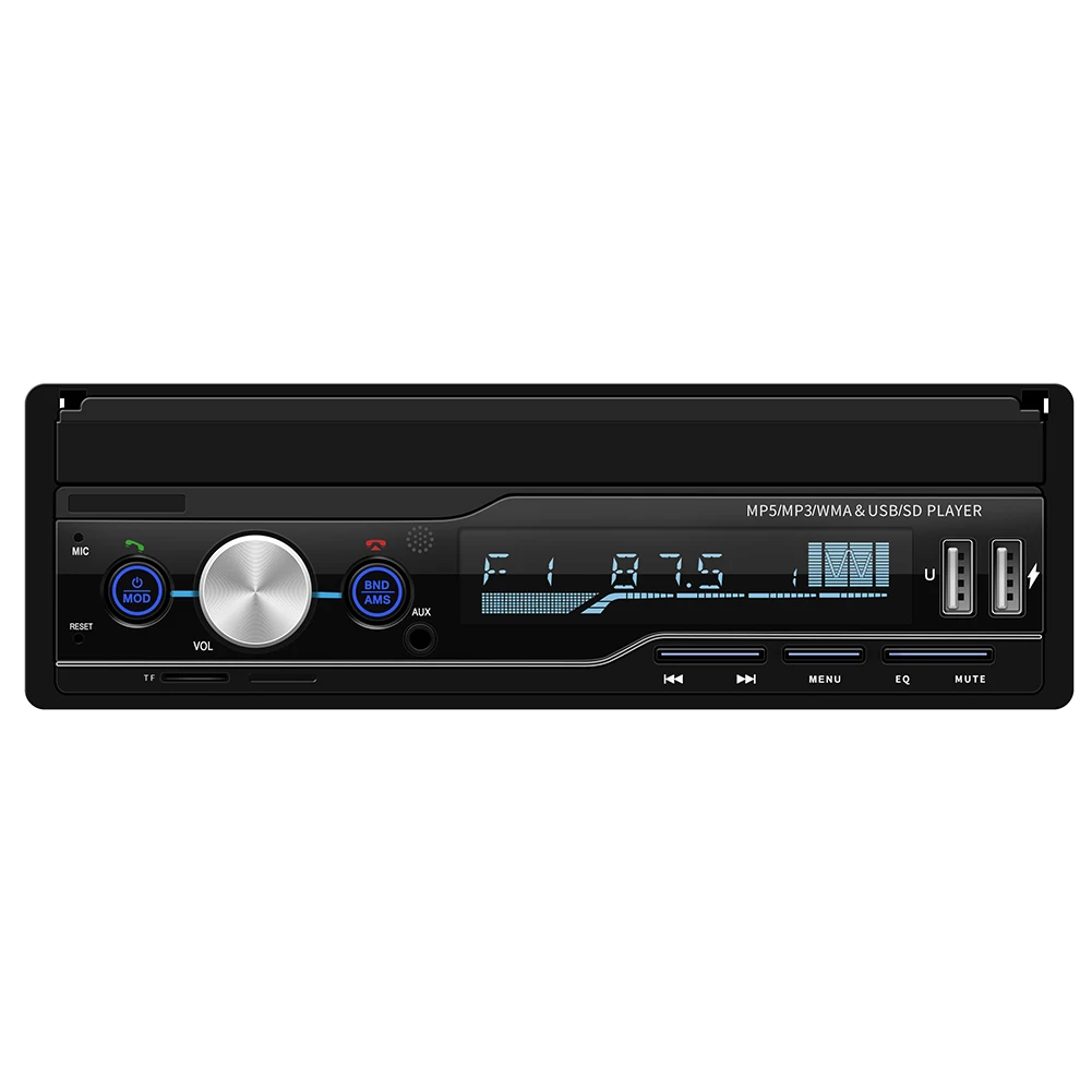 Radio Car Universal Mp5 Player T100 1din Touch Screen 7 Inch Car Radio with USB AUX BT Retractable