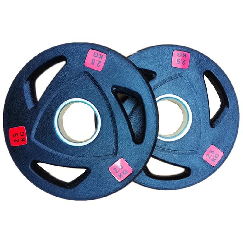 25kg×2枚 バーベルプレート ラバーコーティング オリンピックバー用