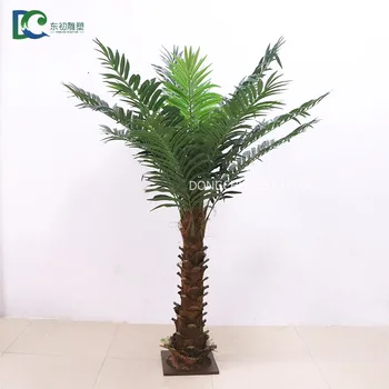 cheap artificial bonsai tree plastic areca palm tree for shopping mall